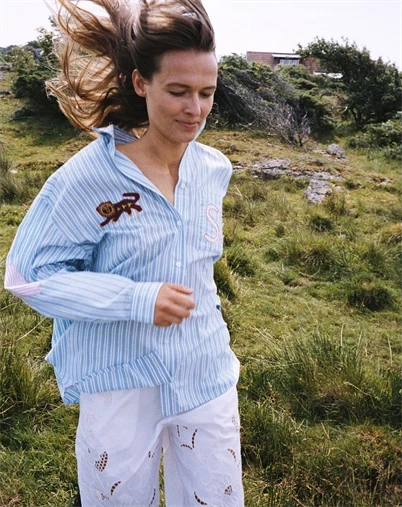 Sissel Edelbo - Pil Skjorte - Green Stripes